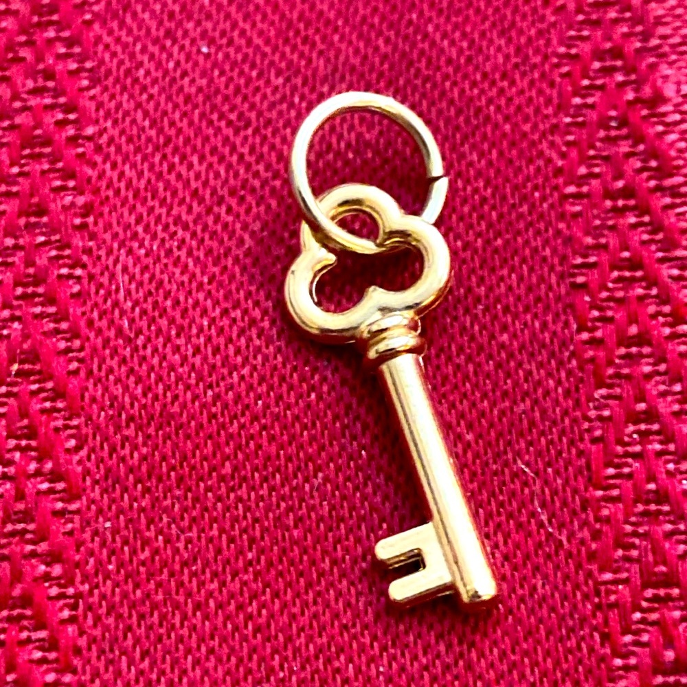 5/$10❤️❤️❤️NEW ROSE GOLD TONE ALLOY KEY CHARM PENDANT